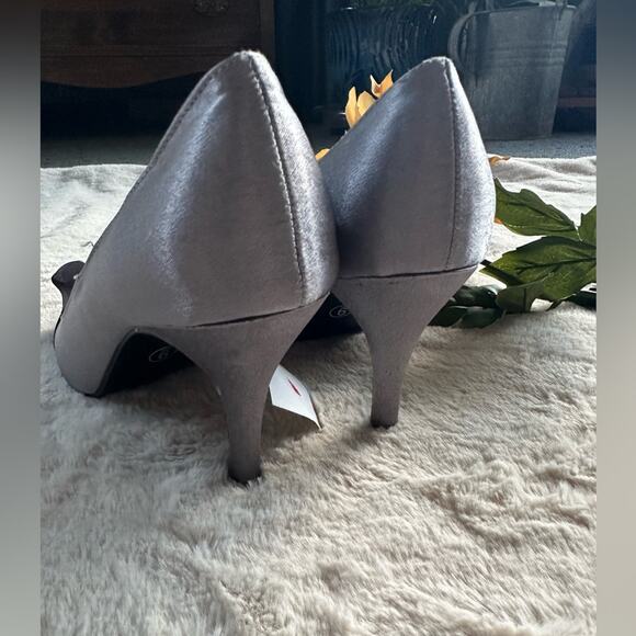 Merona silver peep toe heels size 9 - Picture 5 of 5